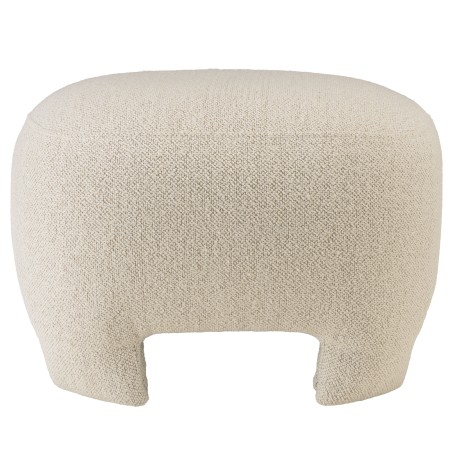 LEOPOLD - Designpoef nr. 1 van beige fijne bouclé stof LEOPOLD